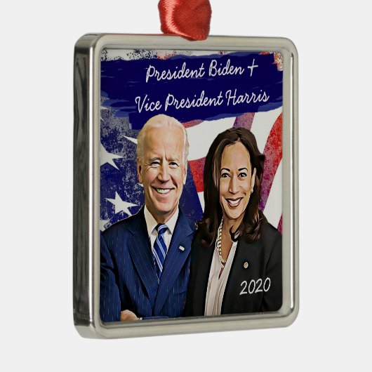 Joe Biden und Kamala Harris 2020 US-Wahl Ornament Aus Metall (Rechts)