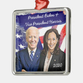 Joe Biden und Kamala Harris 2020 US-Wahl Ornament Aus Metall (Links)