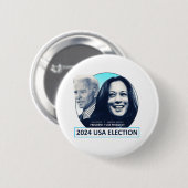 Joe Biden und Kamala Harris 2024 USA ELECTION Button (Vorne & Hinten)