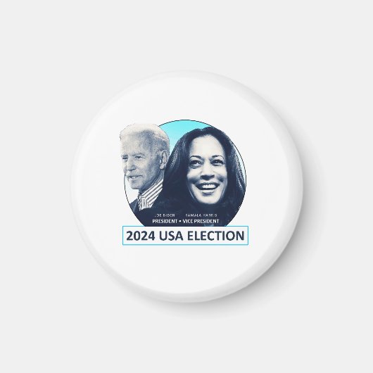 Joe Biden und Kamala Harris 2024 USA ELECTION Magnet (Vorne)