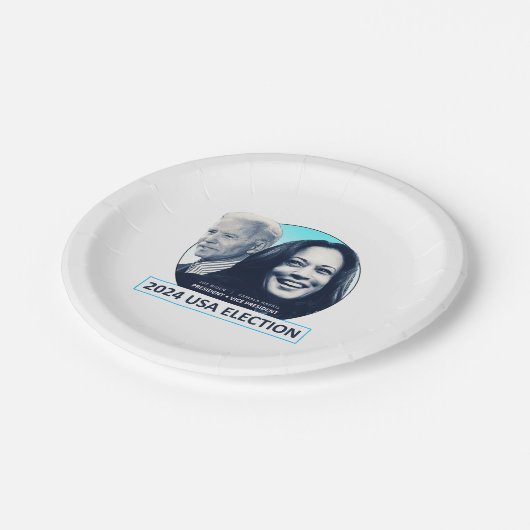 Joe Biden und Kamala Harris 2024 USA ELECTION Pappteller (Schrägansicht)