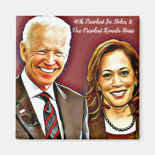 Joe Biden und Kamala Harris_ 46. Präsident_ Magnet