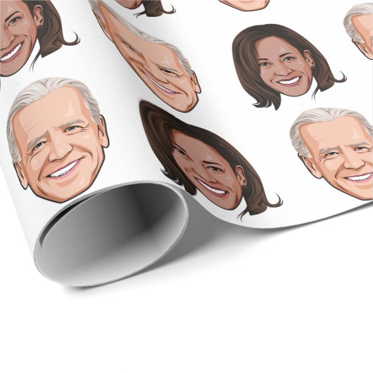 Joe Biden und Kamala Harris Geschenkpapier (Rolleneckpunkt)