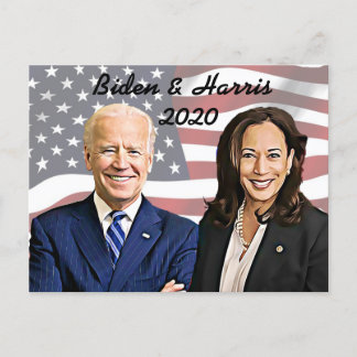 Joe Biden und Kamala Harris Memorabilia Keepake Postkarte