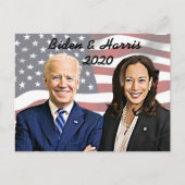 Joe Biden und Kamala Harris Memorabilia Keepake Postkarte (Vorderseite)