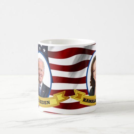 Joe Biden und Kamala Harris Portait Kaffeetasse (Mittel)