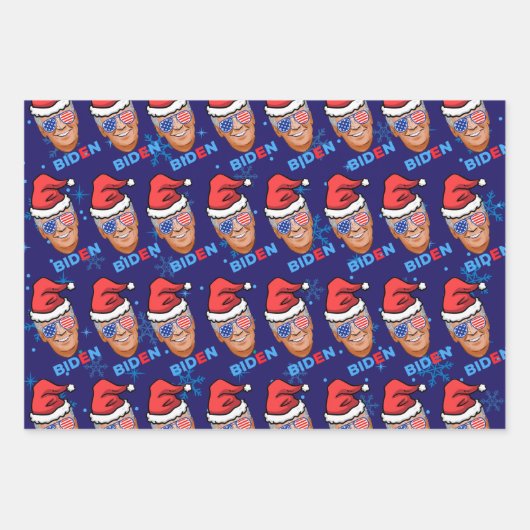 Joe Biden und Kamala Harris - Weihnachtszeit-Weihn Geschenkpapier Set (Vorderseite 3)