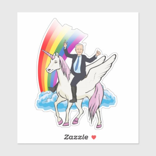 Joe Biden Unicorns & Rainbows Aufkleber (Blatt)