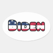 Joe Biden unterstützt die US-Präsidentschaftswahl  Ovaler Aufkleber (Vorderseite)