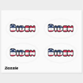 Joe Biden unterstützt die US-Präsidentschaftswahl  Ovaler Aufkleber (Blatt)