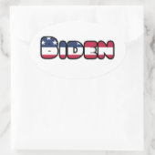 Joe Biden unterstützt die US-Präsidentschaftswahl  Ovaler Aufkleber (Tasche)