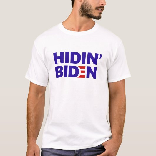 Joe Biden versteckt sich im Keller T-Shirt (Vorderseite)