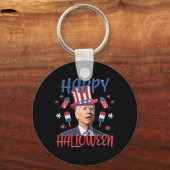 Joe Biden verwirrte den fröhlichen 4. Halloween 4. Schlüsselanhänger (Vorderseite)