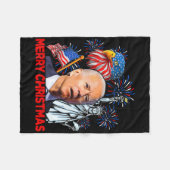 Joe Biden verwirrte Patriotic Frohe Weihnachten fü Fleecedecke (Vorderseite (Horizontal))