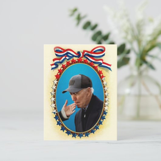 Joe Biden Vintag Style Postkarte (Stehend Vorderseite)