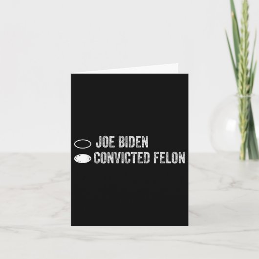 Joe Biden Vs Convicted Felon - Ballot Paper Karte (Vorderseite)