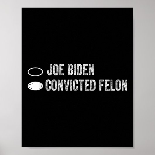 Joe Biden Vs Convicted Felon - Ballot Paper Poster (Vorne)