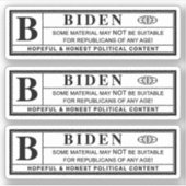 Joe Biden Warning Label (Vorderseite)