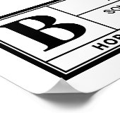 Joe Biden Warning Label Poster (Ecke)