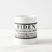 Joe-Biden-Warnlabel Kaffeetasse (Mittel)