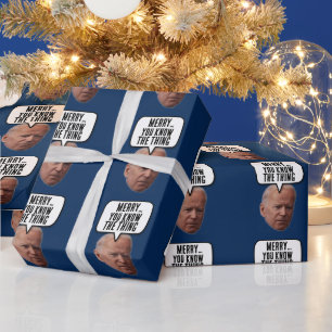 JOE BIDEN WEIHNACHTEN DU WEISST SCHON GESCHENKPAPIER
