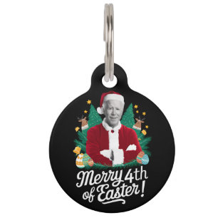 Joe Biden Weihnachten Santa Frohe 4. Ostern Xmas Haustiermarke