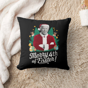 Joe Biden Weihnachten Santa Frohe 4. Ostern Xmas Kissen