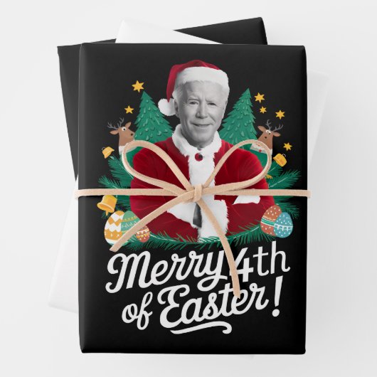 Joe Biden Weihnachten Weihnachten Weihnachten 4. O Geschenkpapier Set (Beispiel)