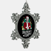 Joe Biden Weihnachten Weihnachten Weihnachten 4. O Schneeflocken Zinn-Ornament (Links)