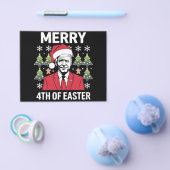 Joe Biden Weihnachtsfeier Weihnachtsmannmütze Merr Flyer (Einzeln)