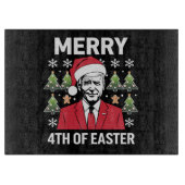 Joe Biden Weihnachtsfeier Weihnachtsmannmütze Merr Schneidebrett (Vorderseite)