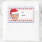 Joe Biden Weihnachtsgeschenk-Tag-Sticker Rechteckiger Aufkleber (Tasche)