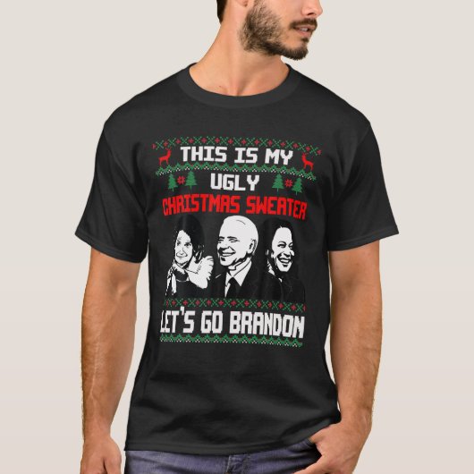 Joe Biden - Weihnachtsmann - Hat - Amerikaner F T-Shirt (Vorderseite)