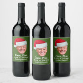 Joe Biden Weihnachtsmannmütze C'mon Man - Frohe We Weinetikett (Flaschen)