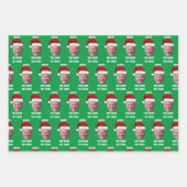 Joe Biden Weihnachtsmannmütze Sie kennen die Sache Geschenkpapier Set (Vorderseite)