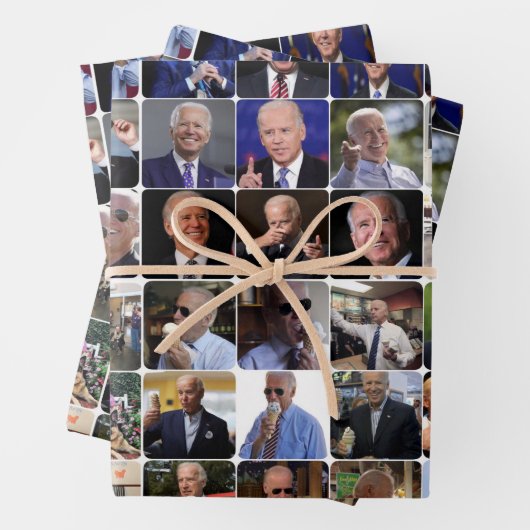 Joe Biden Wrapping Paper Geschenkpapier Set (Beispiel)