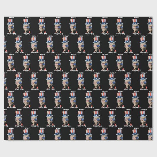 Joe Biden Xmas frohe Weihnachten Funny 4. Juli Geschenkpapier (Flach)