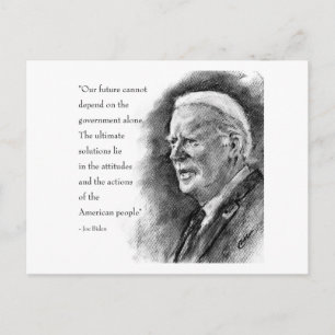 Joe Biden & Zitat Postkarte