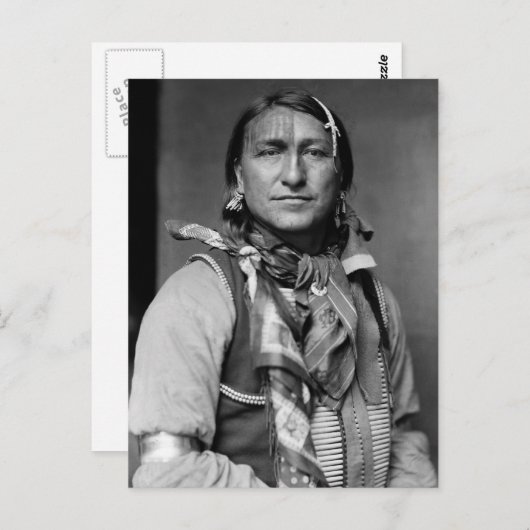 Joe Black Fox, 1900 Postkarte (Vorne/Hinten)