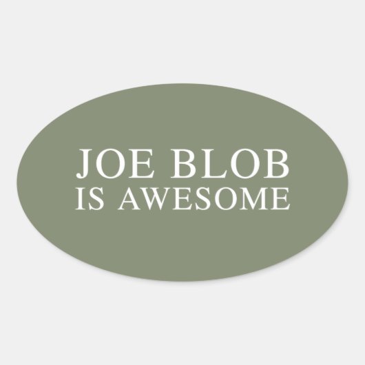 JOE BLOB IST PHANTASTISCH OVALER AUFKLEBER (Vorderseite)