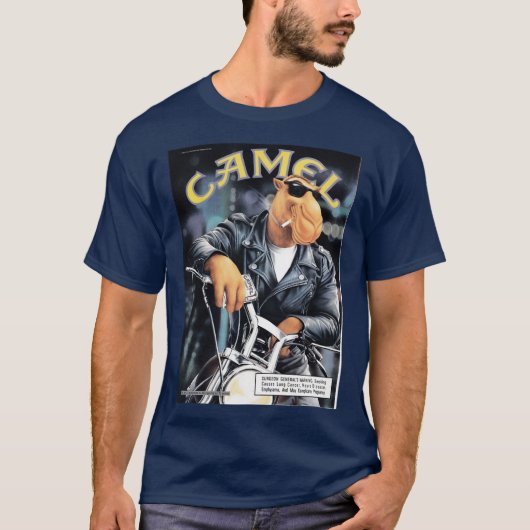 Joe Camel Motorrad Active Retro T-Shirt (Vorderseite)
