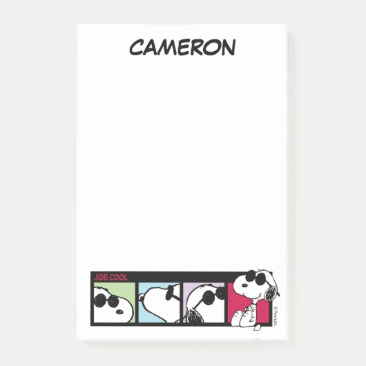 Joe Cool Foto Reel Post-it Klebezettel (Vorderseite)