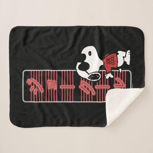 Joe Cool Japanese Neon Lights Sherpadecke (Vorderseite (Horizontal))