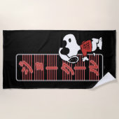 Joe Cool Japanese Neon Lights Strandtuch (Vorderseite)
