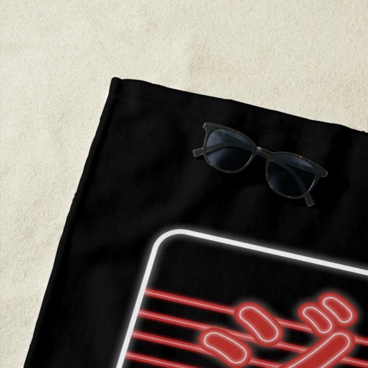 Joe Cool Japanese Neon Lights Strandtuch (Beispiel)
