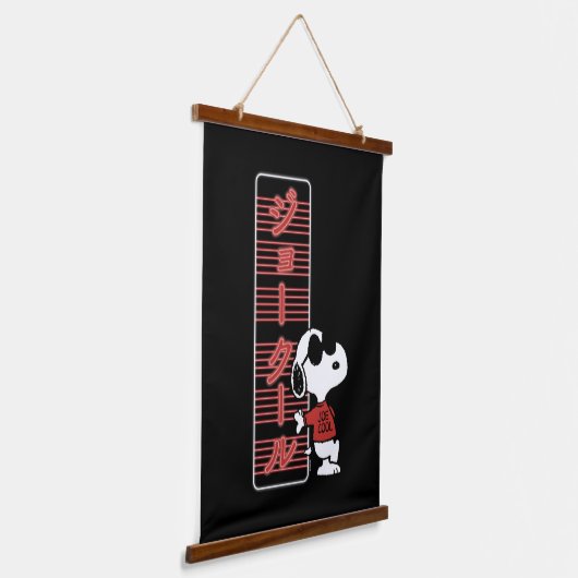 Joe Cool Japanese Neon Lights Wandteppich Mit Holzrahmen (Gewinkelt)