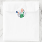 Joe-Cup Runder Aufkleber (Tasche)