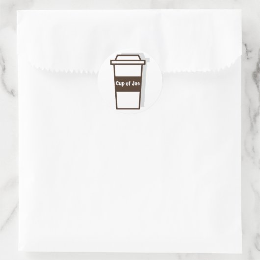 Joe-Cup Runder Aufkleber (Tasche)
