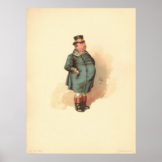 Joe (Der fette Junge) Kyd, Dickens The Pickwick Pa Poster (Vorne)