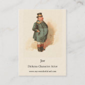 Joe (Der fette Junge) Kyd, Dickens The Pickwick Pa Visitenkarte (Vorderseite)